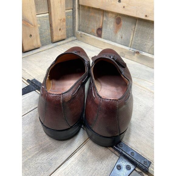 ALLEN Edmonds Dalton Brown Pebble Leather Loafer Tassel Dress Shoes Vibram 11.5D main image 6